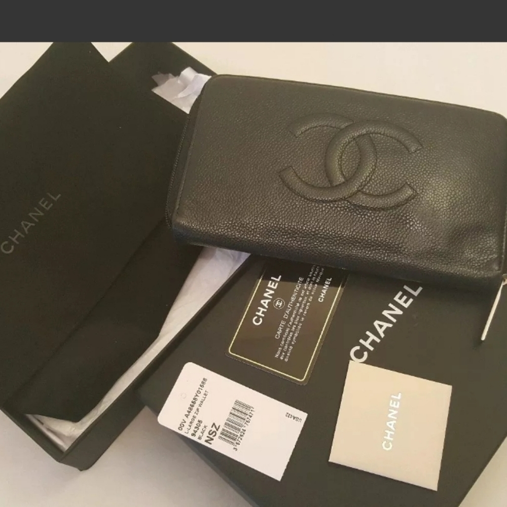 Chanel wallet oversized black caviar leather jumbo - Picture 8 of 8